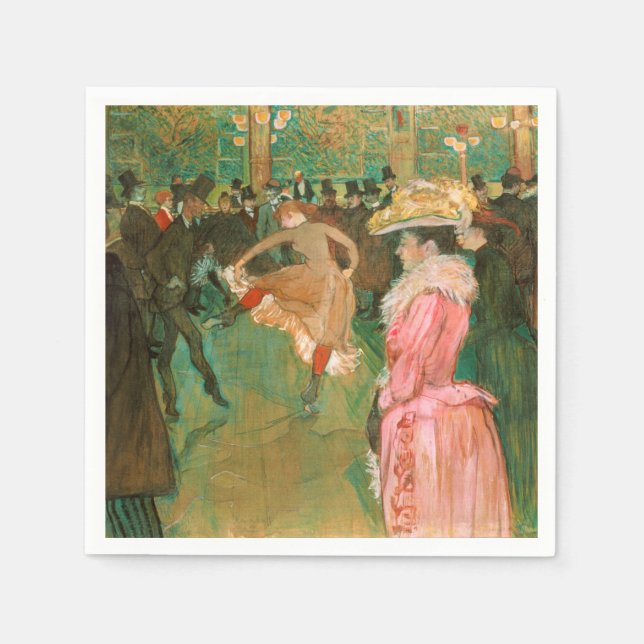 Toulouse-Lautrec - At the Rouge, The Dance Napkin (Front)