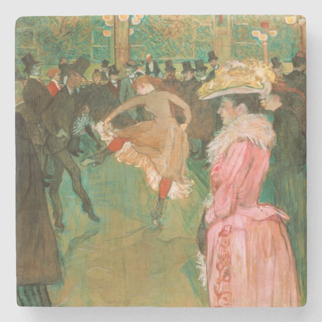 Toulouse-Lautrec - At the Rouge, The Dance Stone Coaster (Front)