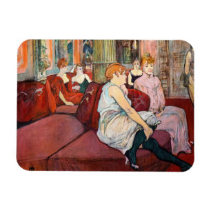 Toulouse-Lautrec - At the Salon, rue des Moulins Magnet