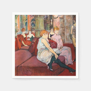 Toulouse-Lautrec - At the Salon, rue des Moulins Napkin