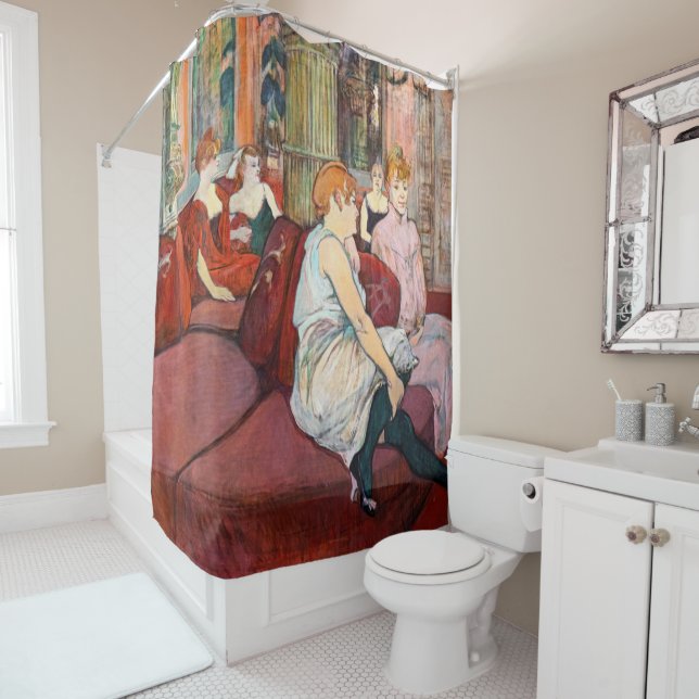 Toulouse-Lautrec - At the Salon, rue des Moulins Shower Curtain (In Situ)