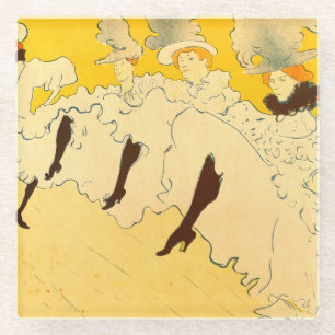 Toulouse-Lautrec Dancing Girls Poste Glass Coaster