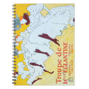 Toulouse-Lautrec Dancing Girls Poster Spiral Notebook