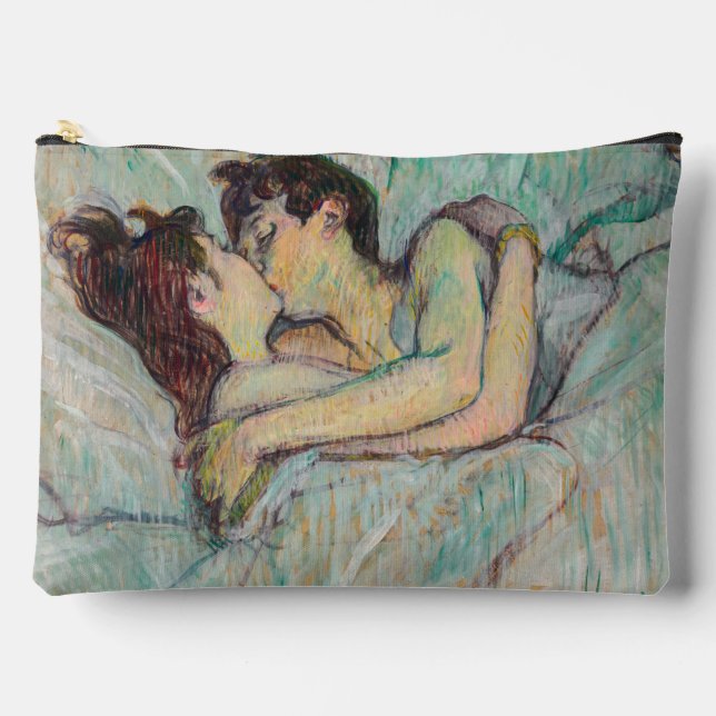 Toulouse-Lautrec - In Bed, The Kiss Accessory Pouch (Front)