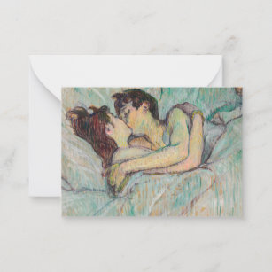 Toulouse-Lautrec - In Bed, The Kiss Card