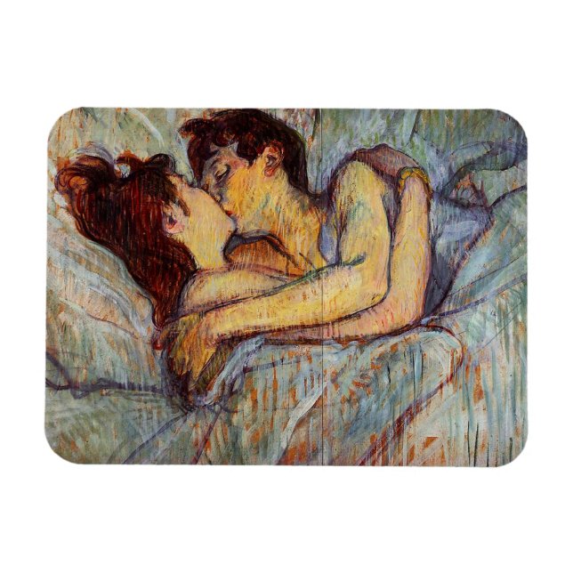 Toulouse-Lautrec In Bed The Kiss Magnet (Horizontal)
