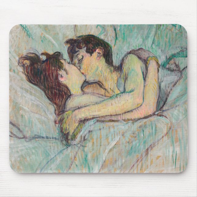 Toulouse-Lautrec - In Bed, The Kiss Mouse Pad (Front)