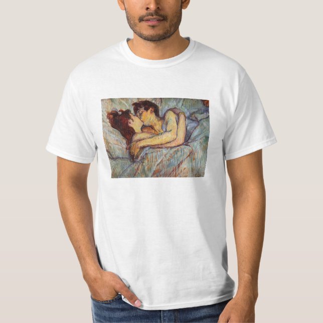 Toulouse-Lautrec In Bed The Kiss T-shirt (Front)