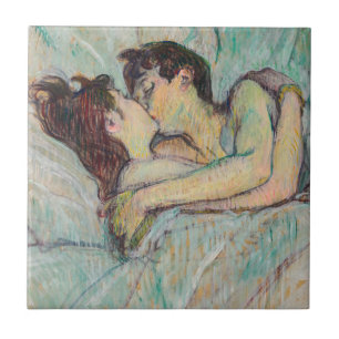 Toulouse-Lautrec - In Bed, The Kiss Tile