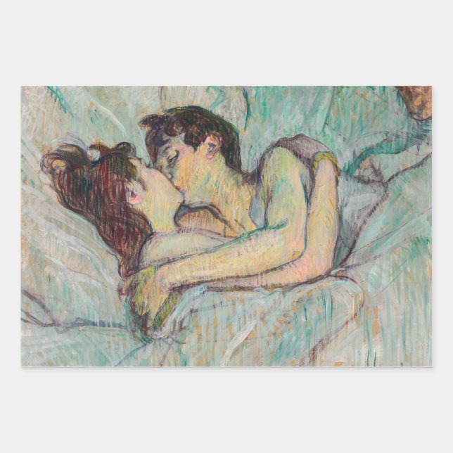 Toulouse-Lautrec - In Bed, The Kiss Wrapping Paper Sheet (Front)