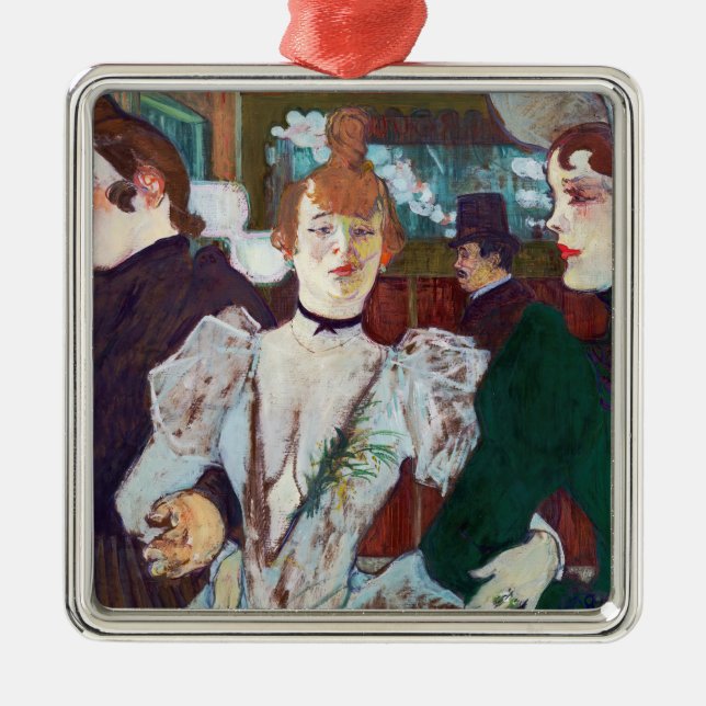 Toulouse-Lautrec - La Goulue Arriving at the Rouge Metal Tree Decoration (Front)
