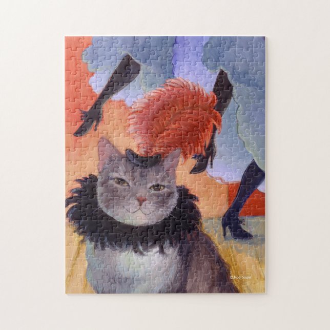 Toulouse-Lautrec Moulin Rouge Cat Jigsaw Puzzle (Vertical)