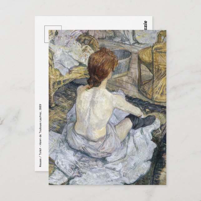 Toulouse-Lautrec - Rousse / Toilet Postcard (Front/Back)