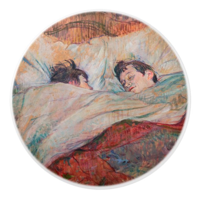 Toulouse-Lautrec - The Bed Ceramic Knob (Front)