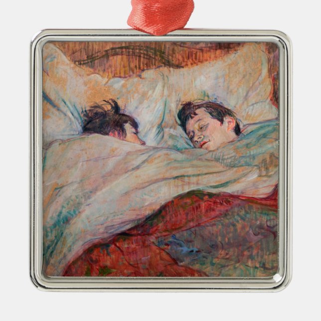 Toulouse-Lautrec - The Bed Metal Tree Decoration (Front)