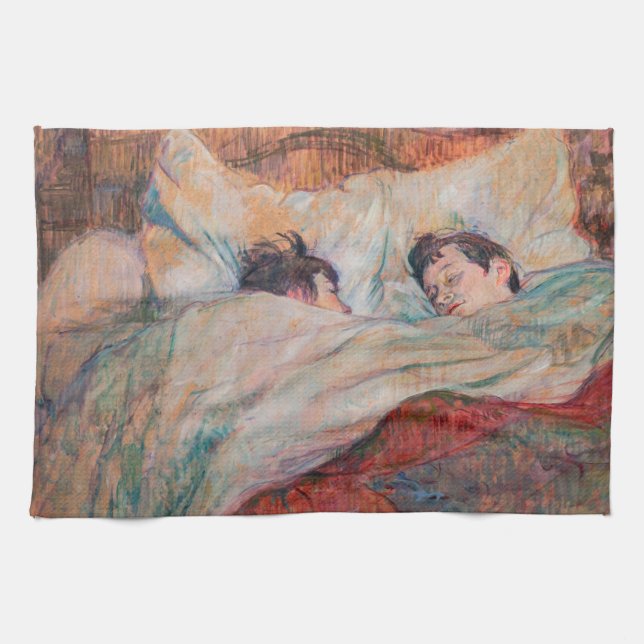 Toulouse-Lautrec - The Bed Tea Towel (Horizontal)