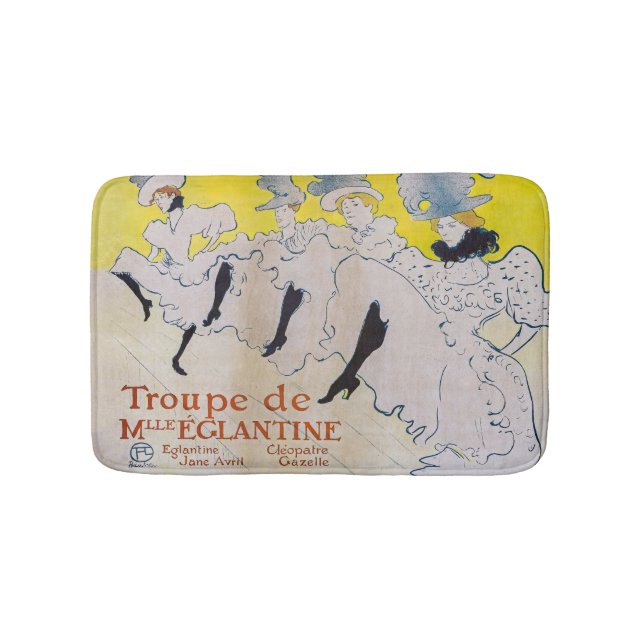 Toulouse-Lautrec - Troupe de Mlle Eglantine Bath Mat (Front)