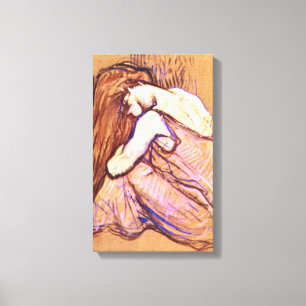 Toulouse-Lautrec - Woman Combing Hair Canvas Print