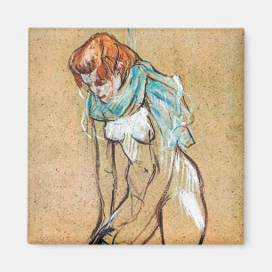Toulouse-Lautrec - Woman Pulling Up her Stockings Magnet