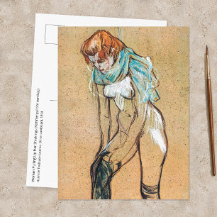 Toulouse-Lautrec - Woman Pulling Up her Stockings Postcard
