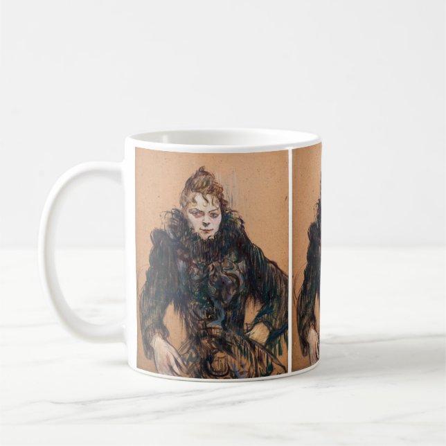 Toulouse-Lautrec - Woman with a Black Boa Coffee Mug (Left)