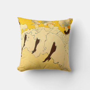 Toulouse Lautrec Yellow Dancing Girl Poster Cushion