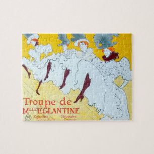 Toulouse Lautrec Yellow Dancing Girl Poster Jigsaw Puzzle