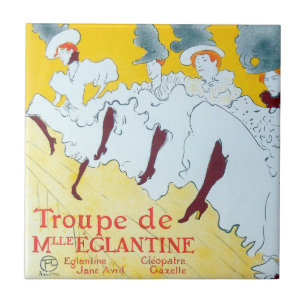 Toulouse Lautrec Yellow Dancing Girl Poster Tile