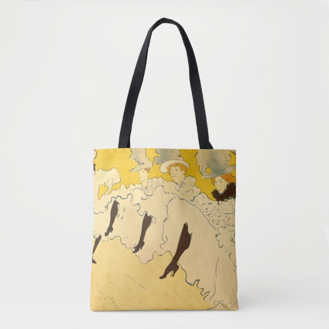 Toulouse Lautrec Yellow Dancing Girl Poster Tote Bag (Front)