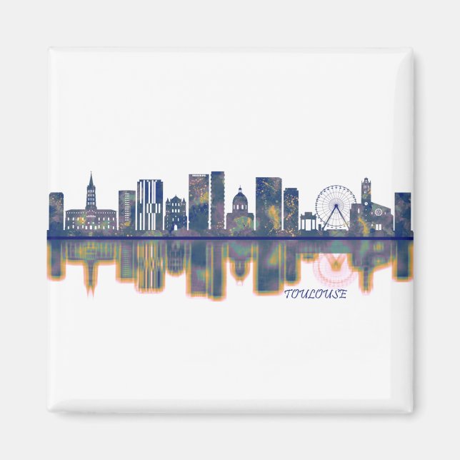 Toulouse Skyline Magnet (Front)