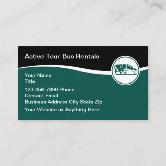 Tour Bus Theme Travel Business Cards