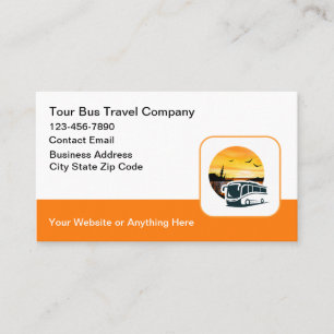 Tour Bus Travel Theme Business Cards