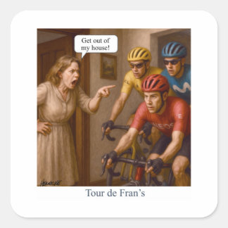 Tour de Fran’s Square Sticker
