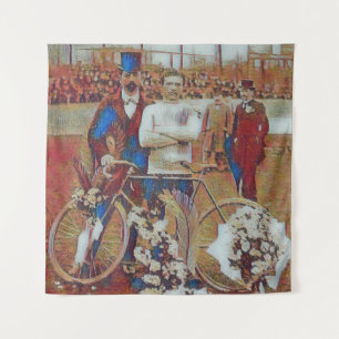 Tour De France 1903 Winner Maurice Garin Digital  Tapestry