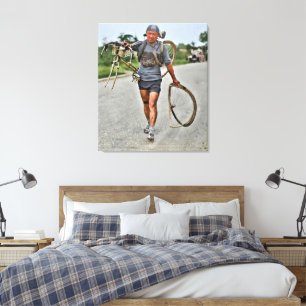 Tour de France 1928 Wrecked Italian Giusto Cerutti Canvas Print