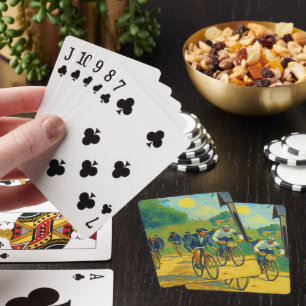 Tour de France First Race 1903 van Gogh Redux  Playing Cards