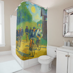 Tour de France First Race 1903 van Gogh Redux Shower Curtain
