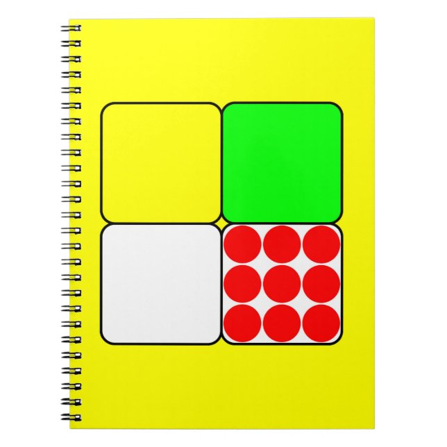 Tour de France Jerseys 3 Yellow Spiral Notebook (Front)