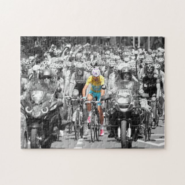 Tour de France Yellow Jersey Peloton Cycling Race Jigsaw Puzzle (Horizontal)