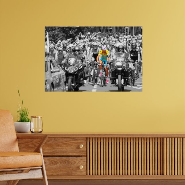 Tour de France Yellow Jersey Peloton Cycling Race  Poster (Living Room 2)