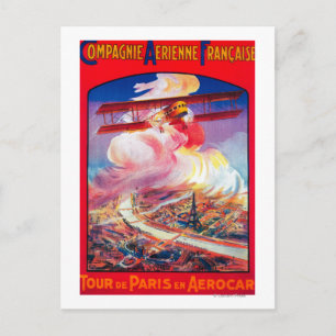 Tour De Paris, France in Aerocar PosterEurope Postcard