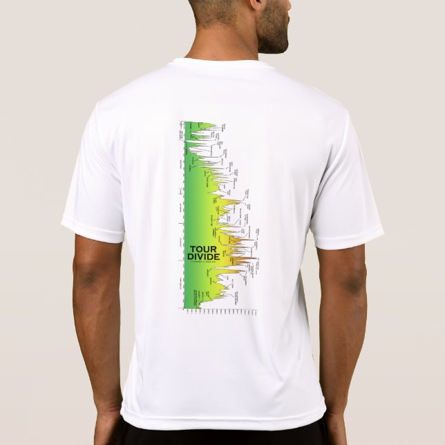 Tour Divide Elevation Profile t-shirt (Sideways) (Back)