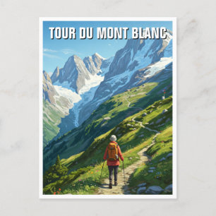 Tour du Mont Blanc Travel Hiker Postcard