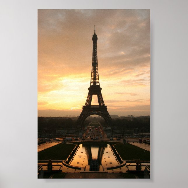 Tour eiffel at sunrise from the trocadero poster (Front)
