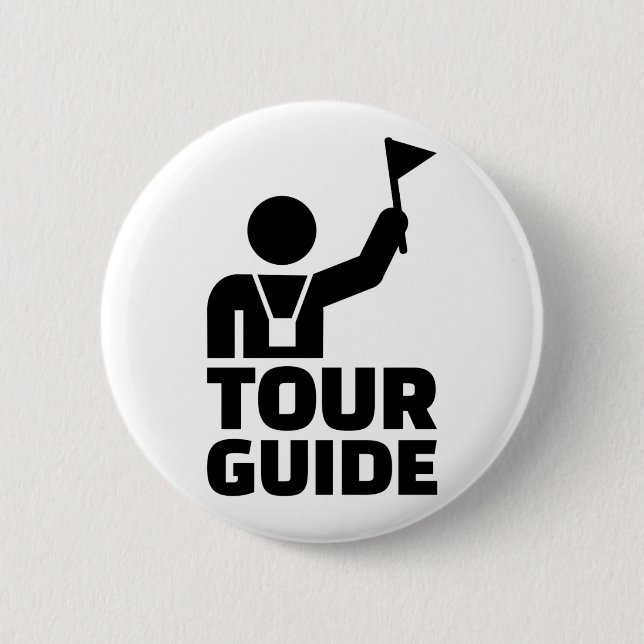 Tour guide 6 cm round badge (Front)