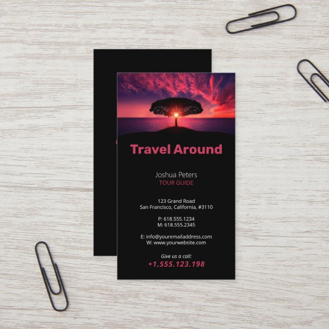 Tour Guide | Best Vacations Business Card (Front/Back In Situ)