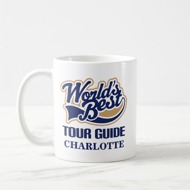 Tour Guide Personalised Mug Gift (Left)