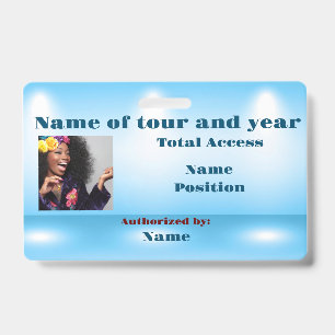 Tour Pass ID Badge