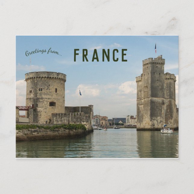 Tour Saint-Nicolas and Tour de la Chaîne France Postcard (Front)