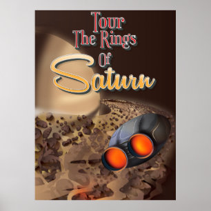 Tour the rings of Saturn Travel poster. Poster